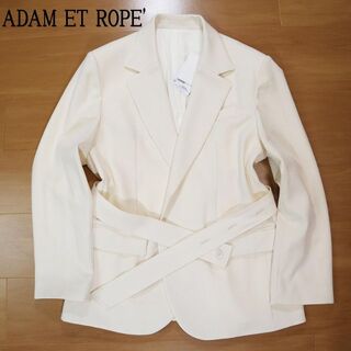 新品未使用 アダムエペロ ボーイフレンドオーバージャケット ホワイト Fサイズ
