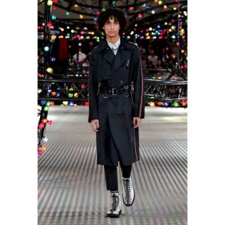 値下げ❣️【超レア！エディ期、黒、44サイズ】Dior Hommeのトレンチコート