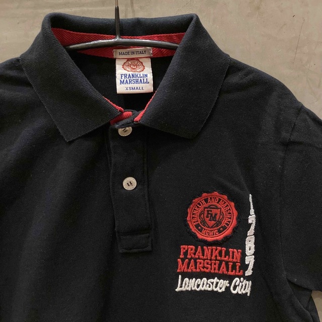 FRANKLIN&MARSHALL(フランクリンアンドマーシャル)の美品送料込み　フランクリンマーシャル　ポロシャツ　ブラック　XS メンズのトップス(ポロシャツ)の商品写真