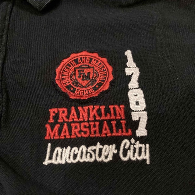 FRANKLIN&MARSHALL(フランクリンアンドマーシャル)の美品送料込み　フランクリンマーシャル　ポロシャツ　ブラック　XS メンズのトップス(ポロシャツ)の商品写真