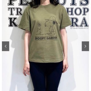 スヌーピー(SNOOPY)の【新品未開封】＜SNOOPY GARDEN＞ スヌーピー　Tシャツ　カーキ(キャラクターグッズ)