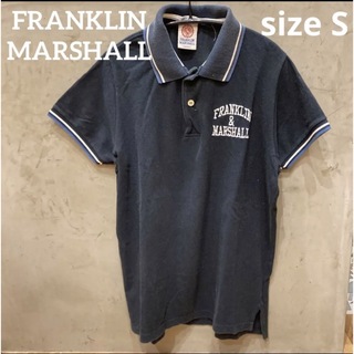 フランクリンアンドマーシャル(FRANKLIN&MARSHALL)の美品送料込み　フランクリンマーシャル　ポロシャツ　ネイビー　S(ポロシャツ)