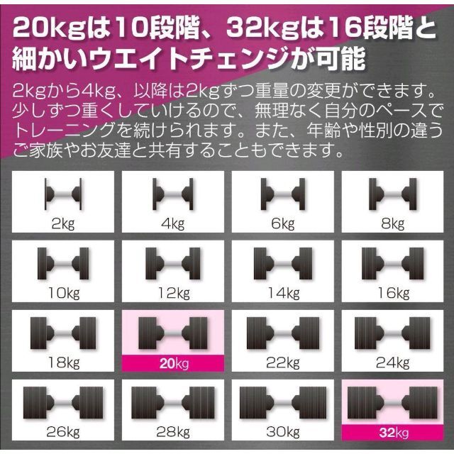 フレックスベル20kg 単品 NUO 正規代理店 可変式ダンベル 筋トレ1443の ...