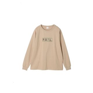 フルーツオブザルーム(FRUIT OF THE LOOM)のFRUIT OF THE ROOM ロゴ L/S TEE LL ベージュ(Tシャツ(長袖/七分))