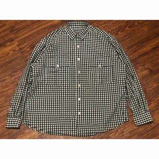 ポータークラシック(PORTER CLASSIC)の美品 ポータークラシック ロールアップシャツ ギンガムチェック ブラック M(シャツ)