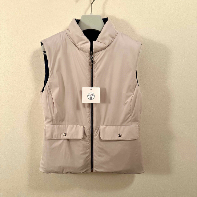 HERMES エルメス ベスト S ベージュ