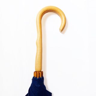 フォーティファイブアール(45R)の新品 インディゴ✨藍染絞り 麻 リネン 長傘 日傘 8本骨 全長78cm 日本製(傘)