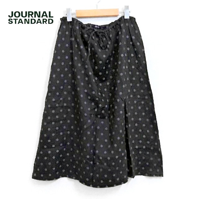 JOURNAL STANDARD(ジャーナルスタンダード)の美品 ジャーナルスタンダード✨水玉 ドット柄 リネン100％ ロングスカート レディースのスカート(ロングスカート)の商品写真