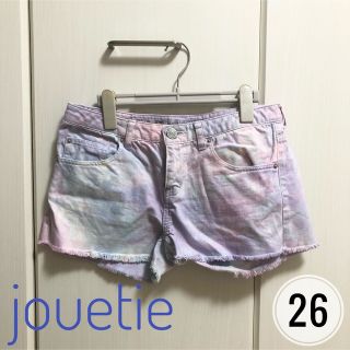 ジュエティ(jouetie)のjouetie ジュエティ　マーブル　ショート　パンツ　デニム　S-Ｍサイズ(ショートパンツ)