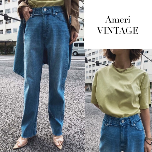 Ameri VINTAGE(アメリヴィンテージ)のAMERI SLIM TAPERED DENIM レディースのパンツ(デニム/ジーンズ)の商品写真