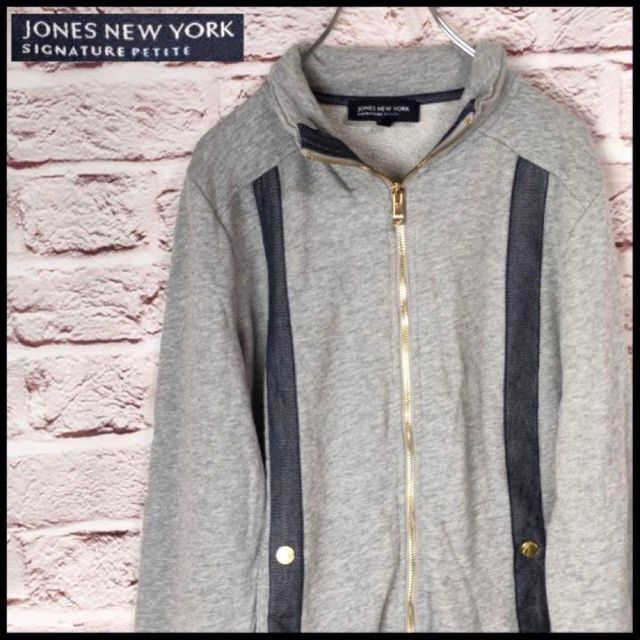 JONES NEW YORK フルジップアップトレーナー ポケット付き 憧れの