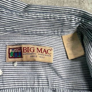 80s BIG MAC ヒッコリーハーフジップ プルオーバー ワークシャツの通販