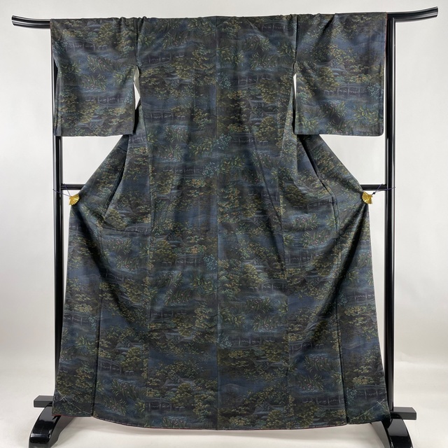 品質検査済 大島紬 【中古】 正絹 裄丈67.5cm 身丈167cm 逸品 美品