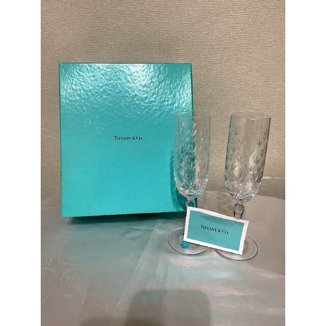 Tiffany&Co❤シャンパングラス フローレットペアセット