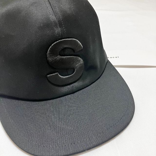 新品 22SS SACAI Sワッペン CAP 帽子 黒 4440 【年間ランキング6年連続