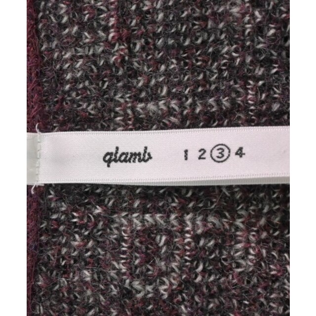 glamb(グラム)のglamb グラム カーディガン 3(L位) グレー系xエンジ(ミックス) 【古着】【中古】 メンズのトップス(カーディガン)の商品写真