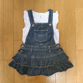 ベビーギャップ(babyGAP)のGAP🌼フリフリジャンスカ&ロンパース🌼80-90cm(ワンピース)