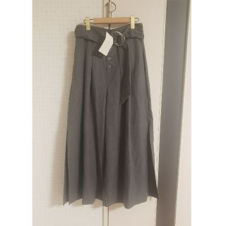 ザラ(ZARA)のタグ付き ZARA ワイドパンツ S グレー(カジュアルパンツ)