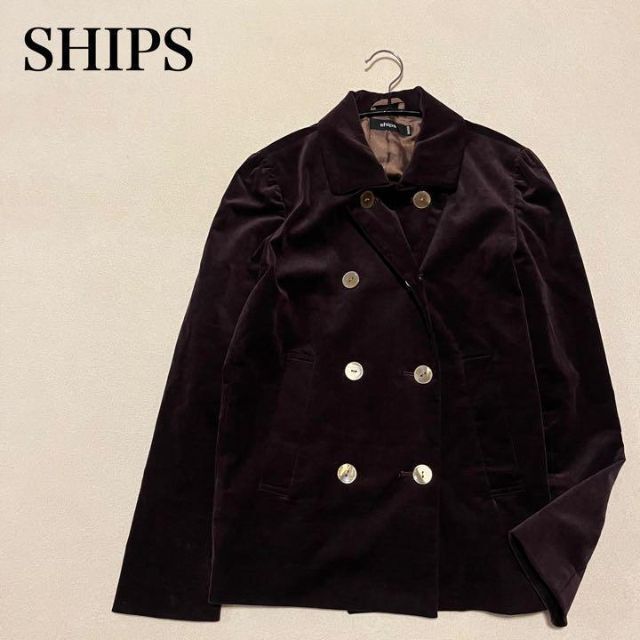 【美品】 SHIPS シップス テーラードジャケット ブラウン レディース