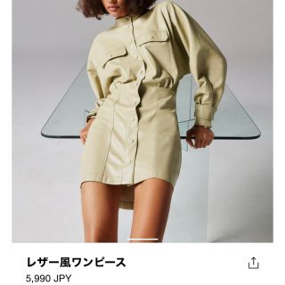 ザラ(ZARA)のZARA レザー風ワンピース　ワンピース(ミニワンピース)