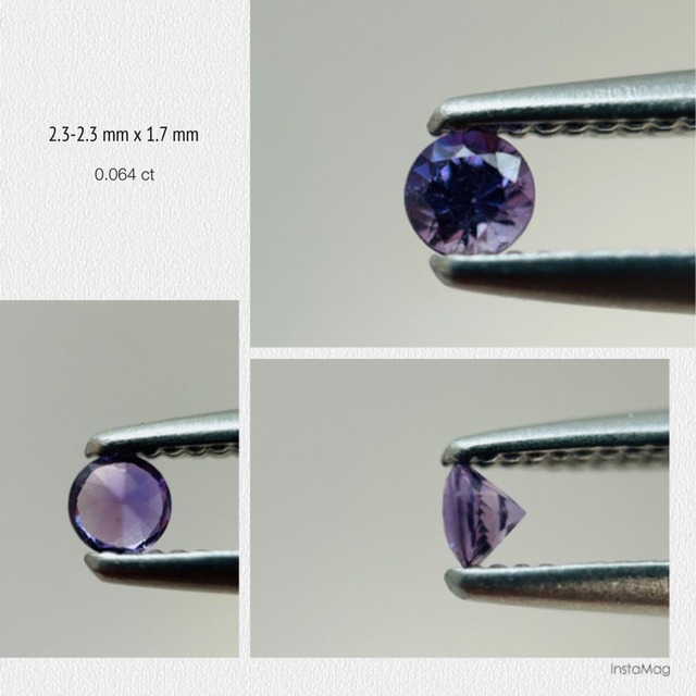 (R0323-2)『2.3mm』非加熱バイオレットサファイア　0.064ct 9