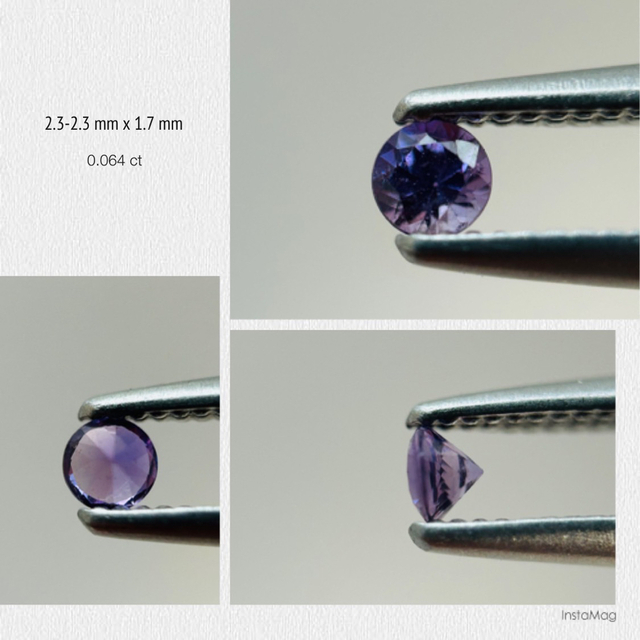 (R0323-2)『2.3mm』非加熱バイオレットサファイア 0.064ct