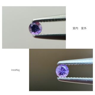 R0323-2)『2.3mm』非加熱バイオレットサファイア 0.064ct の通販 by ...
