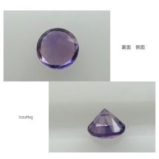 R0323-2)『2.3mm』非加熱バイオレットサファイア 0.064ct の通販 by ...