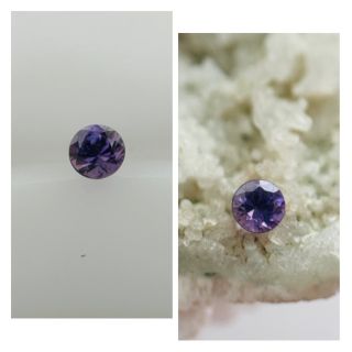R0323-2)『2.3mm』非加熱バイオレットサファイア 0.064ct の通販 by ...
