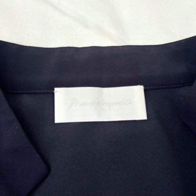 Mame Kurogouchi 刺繍スキッパーブラウス マメクロゴウチ 紺 長袖