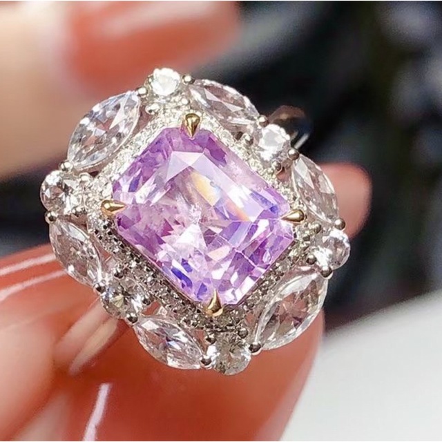 天然 非加熱 パパラチアサファイア ダイヤ リング2.48ct k18 ¥