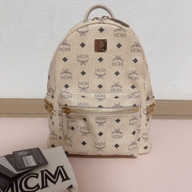 MCM - MCM リュック スモールサイズ small リュック ベージュ 金具