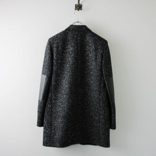 14aw サンローラン パリ レザー エルボーパッチ テーラード ジャケット◆８