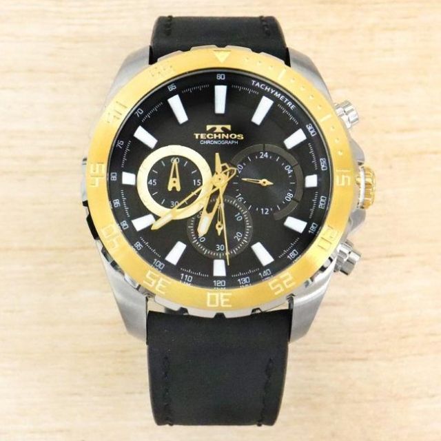 ステンレススチールベルト素材新品 TECHNOS テクノス 正規品 クロノグラフ 多機能腕時計