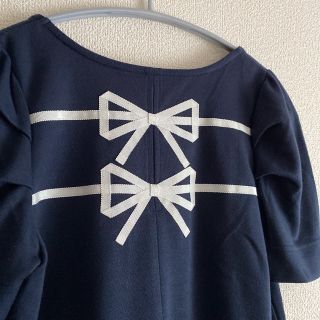 レイビームス(Ray BEAMS)のRay beams バックリボン 裾フリル トップス 日本製(Tシャツ(半袖/袖なし))