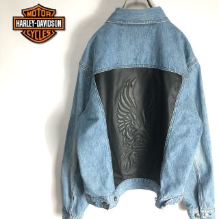 ハーレーダビッドソン(Harley Davidson)のハレセット　ハーレーダビッドソン　HARLEY デニムジャケット　古着　ブルゾン(Gジャン/デニムジャケット)