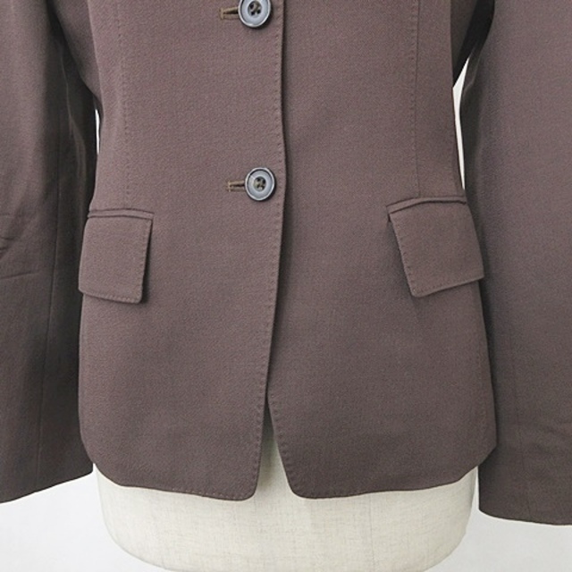 ANNE KLEIN(アンクライン)のアンクライン ジャケット テーラージャケット シングル 長袖 総裏 毛 茶 9 レディースのジャケット/アウター(その他)の商品写真