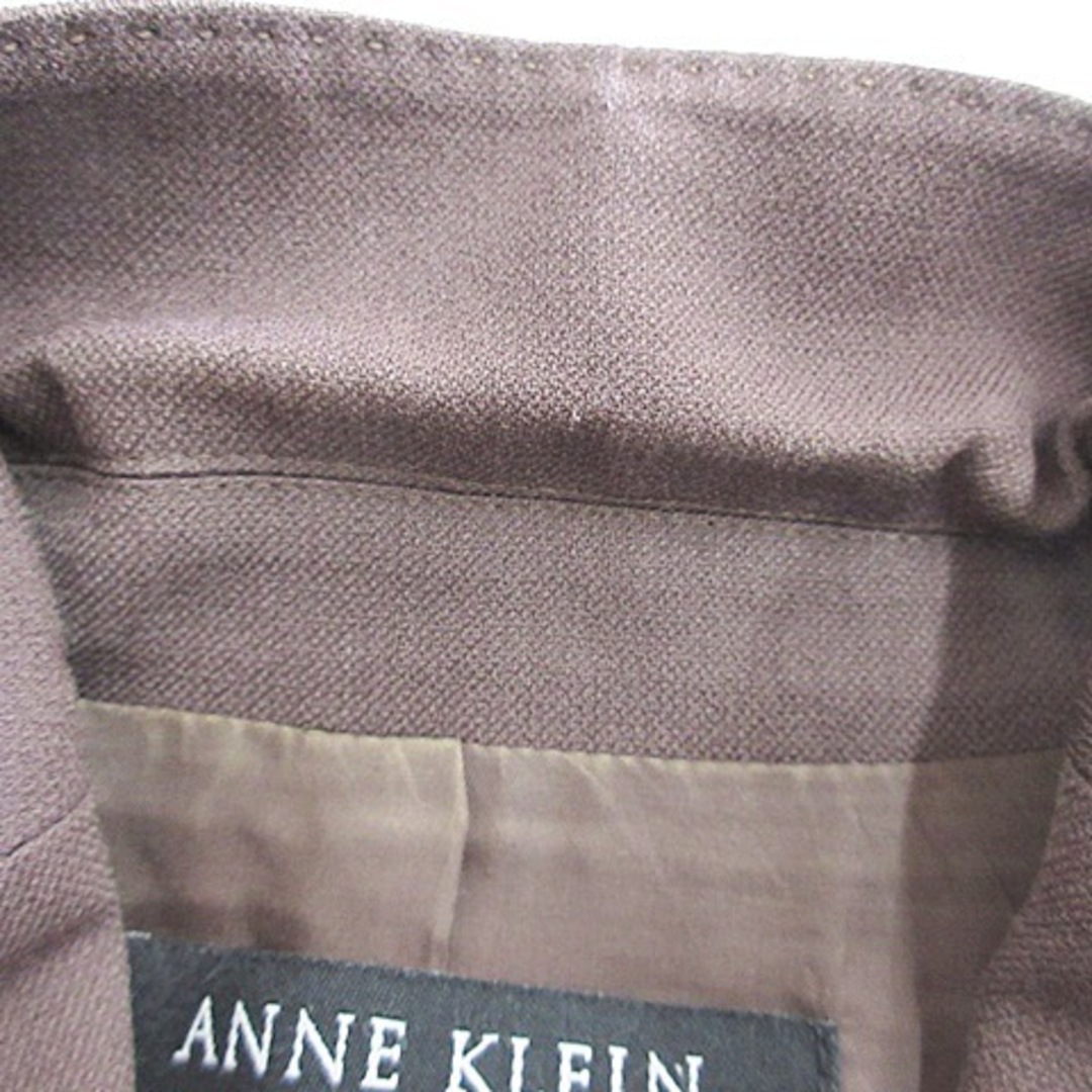 ANNE KLEIN(アンクライン)のアンクライン ジャケット テーラージャケット シングル 長袖 総裏 毛 茶 9 レディースのジャケット/アウター(その他)の商品写真