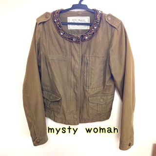 ミスティウーマン(mysty woman)のミスティウーマン　ミリタリー　ビジュージャケット(ミリタリージャケット)