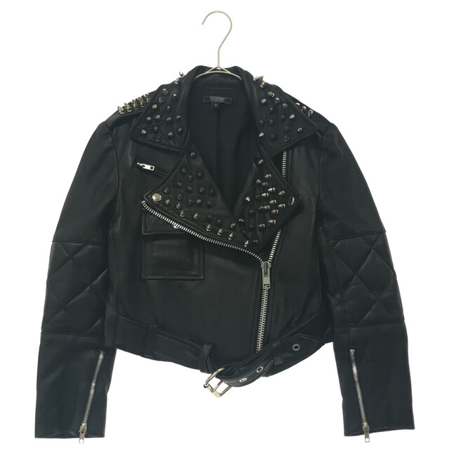 Simone BY KATIE NEHRA シモーネ Spiked Leather Biker Moto Jacket スタッズ レザー ダブルライダースジャケット レザージャケット ブラック