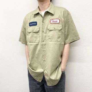 ディッキーズ(Dickies)の【中古】ディッキーズ Dickies ワークシャツ 半袖 Demetrius ワッペン サイズ：XL ベージュ 古着 中古 mellow ゆうパケット対応(シャツ)