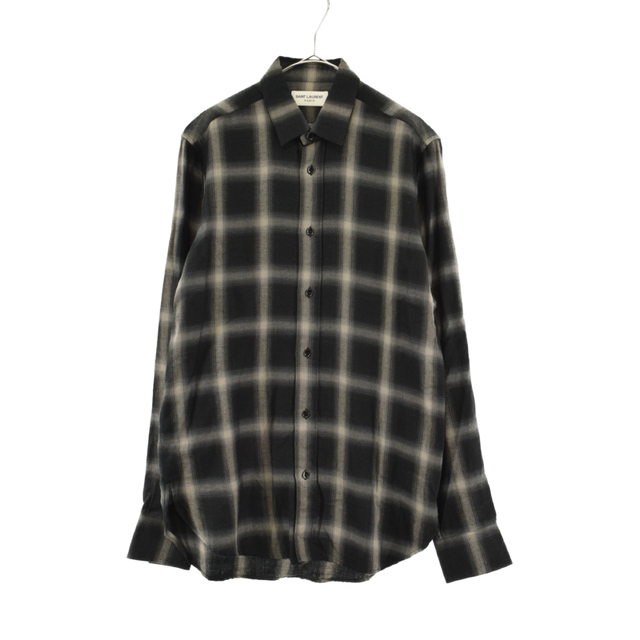 SAINT LAURENT PARIS サンローランパリ オンブレチェック長袖 シャツ