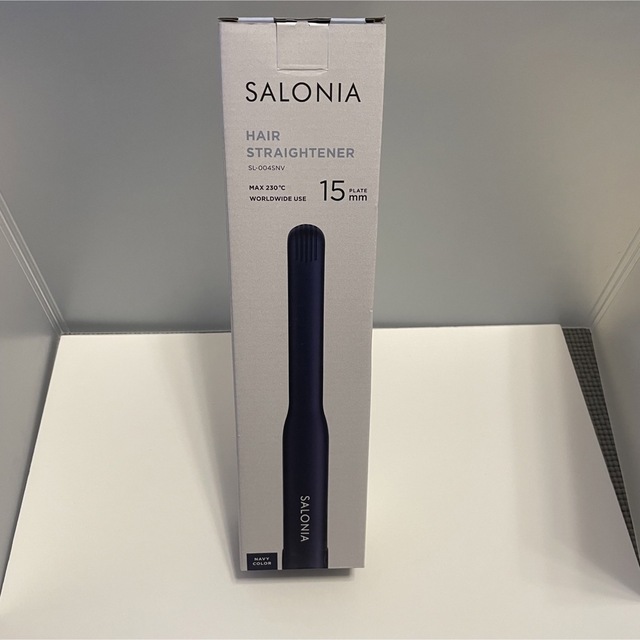 SALONIA サロニア　ストレートアイロン　15mm ネイビー スマホ/家電/カメラの美容/健康(ヘアアイロン)の商品写真