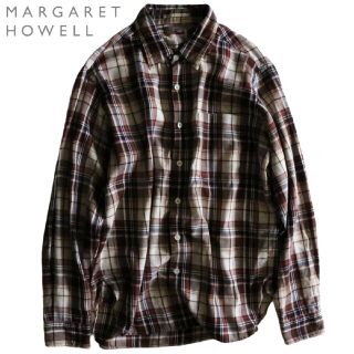 マーガレットハウエル(MARGARET HOWELL)の【MARGARET HOWELL】長袖シャツ　チェック　ポケット　日本製★(シャツ)