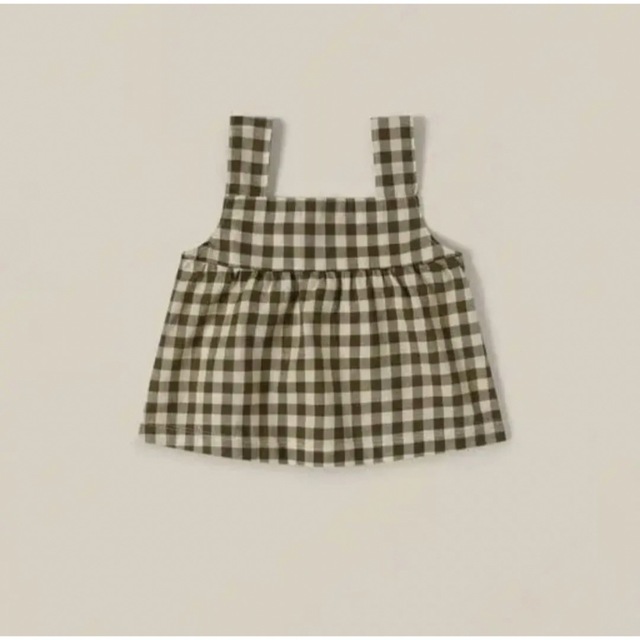 organic zoo/Olive Gingham Dolce Top 3-4y