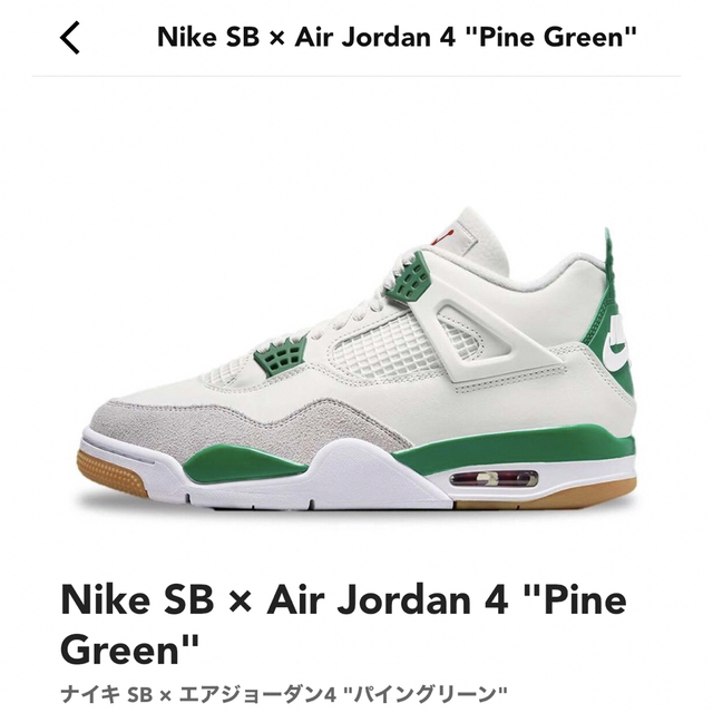 NIKE(ナイキ)のNike SB × Air Jordan 4 "Pine Green" 27cm メンズの靴/シューズ(スニーカー)の商品写真