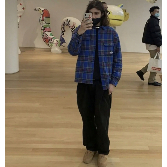 Supreme quilted plaid flannel shirts L - シャツ