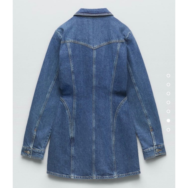 ZARA(ザラ)の【入手困難品！未使用タグ付き】ZARA TRFデニムワンピース レディースのワンピース(ミニワンピース)の商品写真