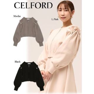 CELFORD - CELFORD パール付きニットブルゾンの通販 by a's ...