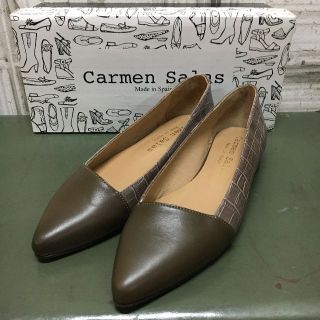 Carmen Salas ★ フラットパンプス　36　ネイビー